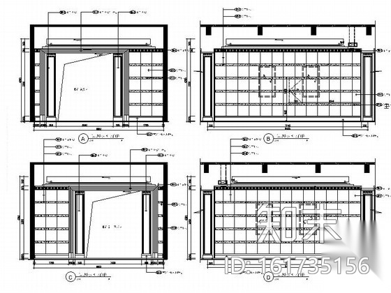 [重庆]住宅区精致现代售楼处室内装饰施工图cad施工图下载【ID:161735156】