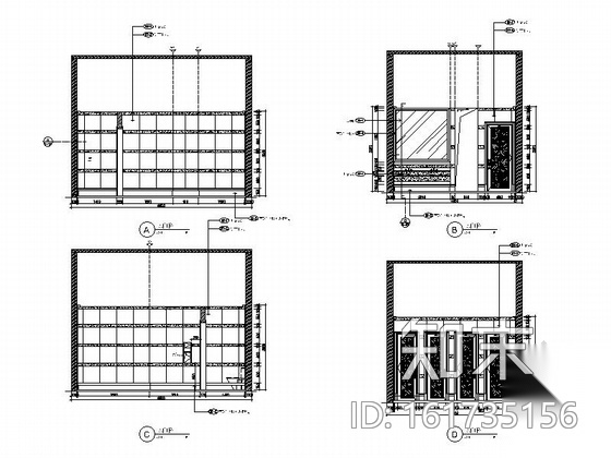 [重庆]住宅区精致现代售楼处室内装饰施工图cad施工图下载【ID:161735156】