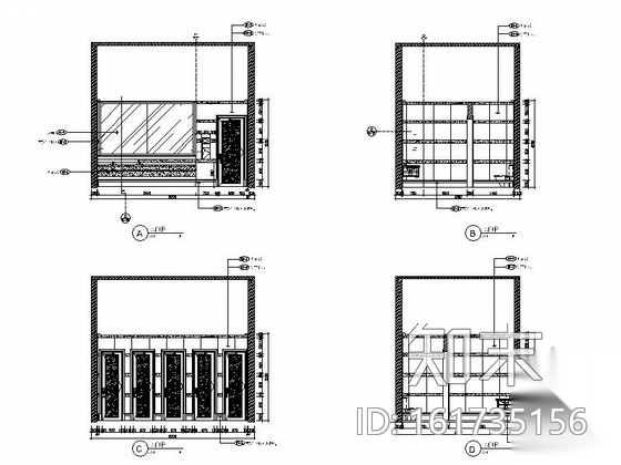 [重庆]住宅区精致现代售楼处室内装饰施工图cad施工图下载【ID:161735156】