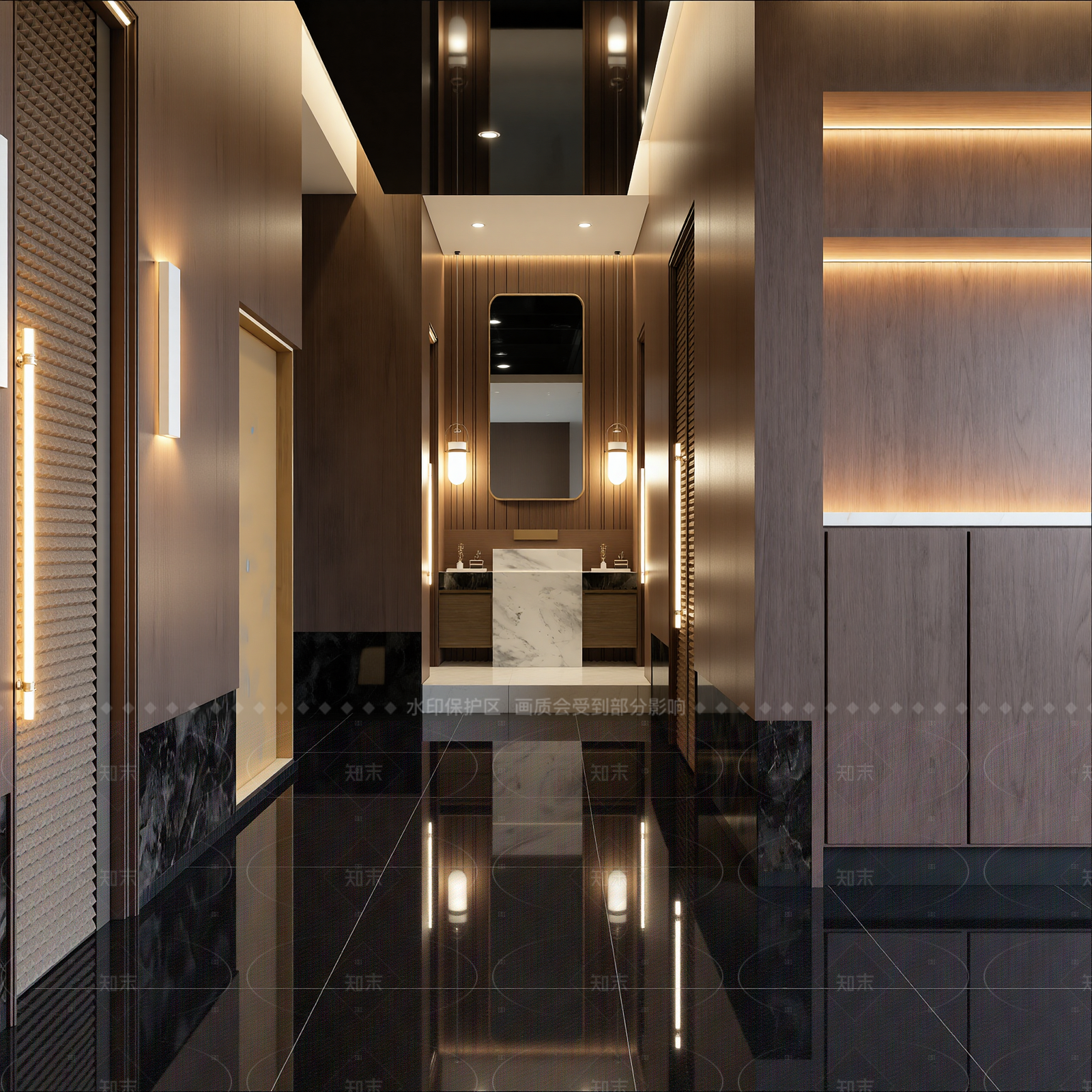 新中式酒店卫生间3D模型下载【ID:1214971216】