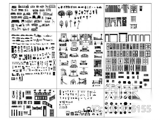 设计综合图块集cad施工图下载【ID:161916155】