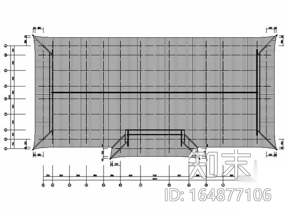 一层歇山式仿古建筑游客中心建筑施工图施工图下载【ID:164877106】