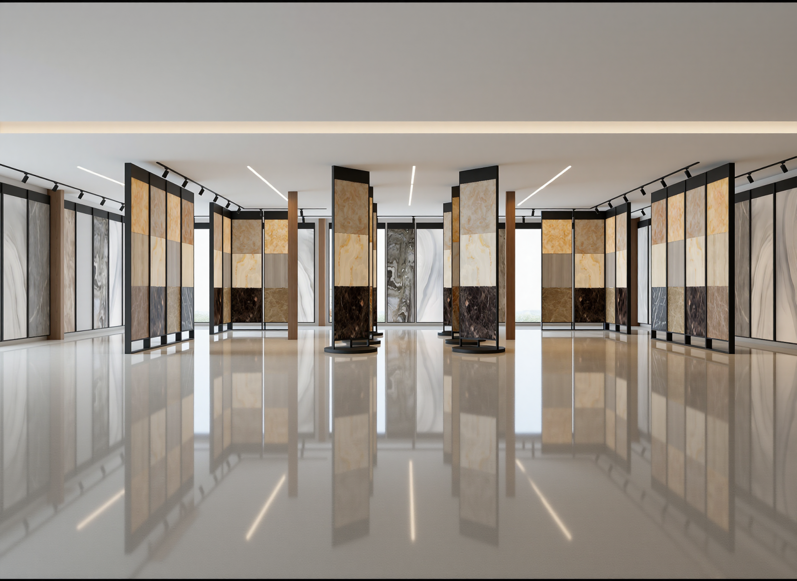 现代瓷砖展厅3D模型下载【ID:1214238029】