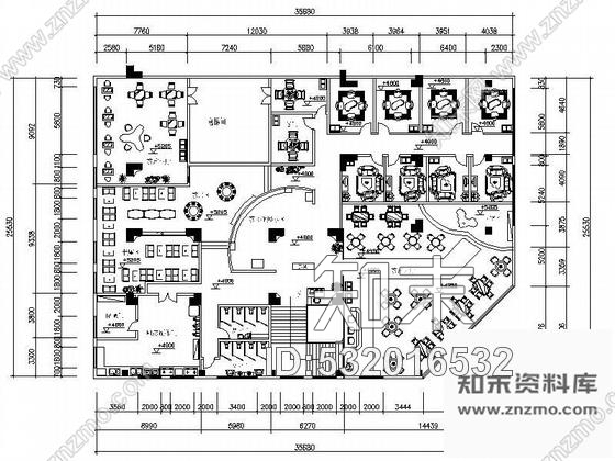 施工图茶艺馆设计装修图cad施工图下载【ID:532016532】