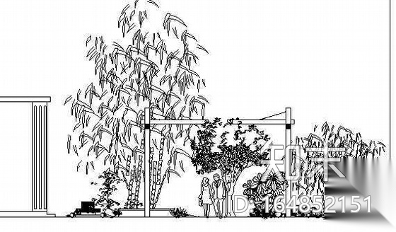 某别墅庭院绿化的全套图纸cad施工图下载【ID:164852151】
