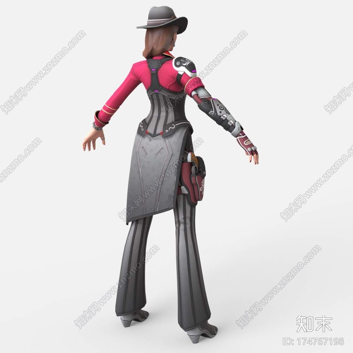 来自《守望先锋》3D的阿什(黑帮)CG模型下载【ID:174767198】