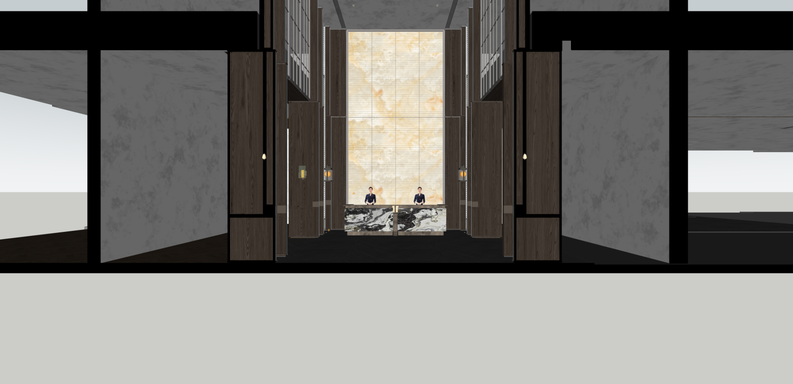 现代售楼处SU模型下载【ID:1215991287】