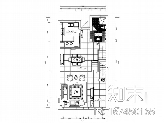 [北京]优雅小区三层别墅混搭风格装修图（含实景图）cad施工图下载【ID:167450165】