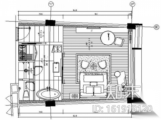 [三亚]某主题酒店A客房施工图cad施工图下载【ID:161919120】