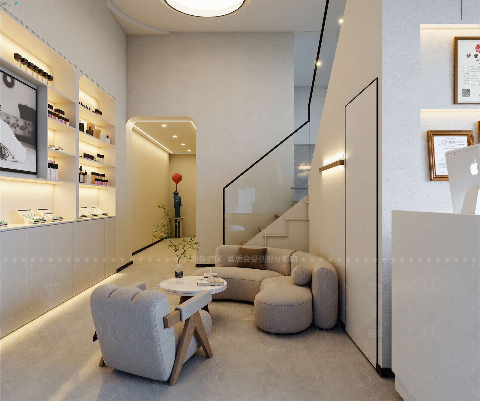 现代化妆品展台3D模型下载【ID:1214924891】