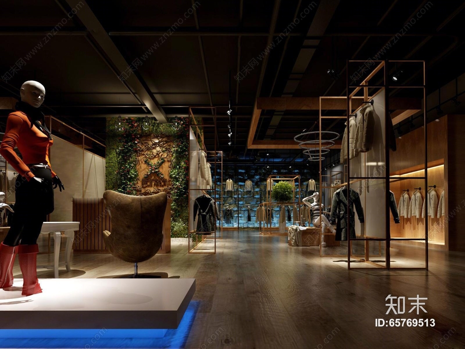 现代工业服装店3D模型下载【ID:65769513】