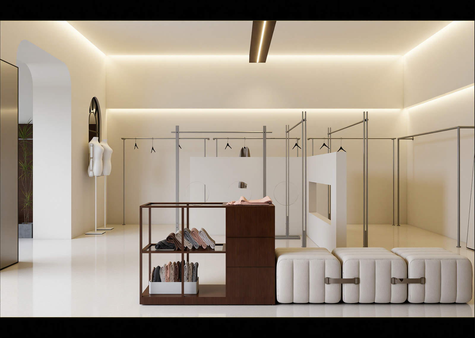 现代服装展厅3D模型下载【ID:1215076520】