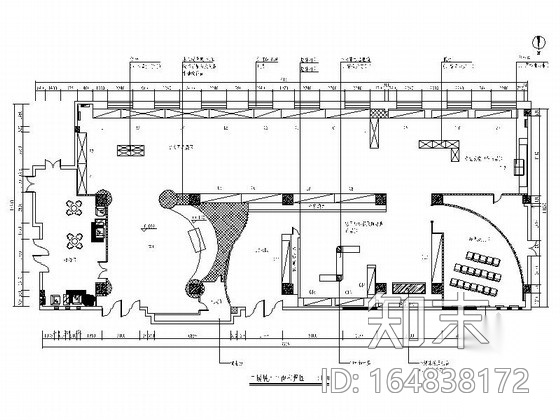 [陕西]信息发布部门现代展示厅室内装修施工图（含效果）cad施工图下载【ID:164838172】