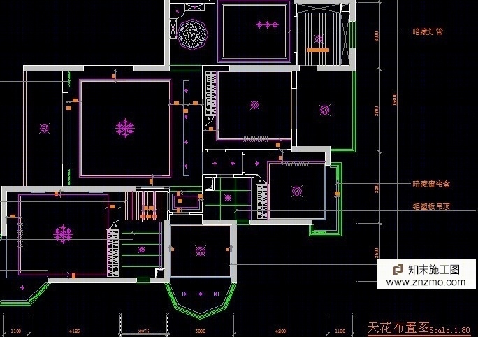 四房两厅住宅装修施工图下载【ID:36938066】