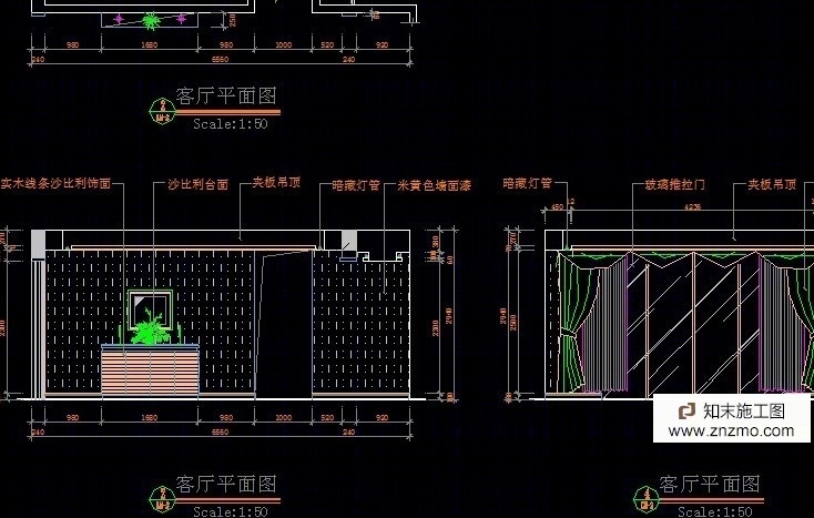 四房两厅住宅装修施工图下载【ID:36938066】