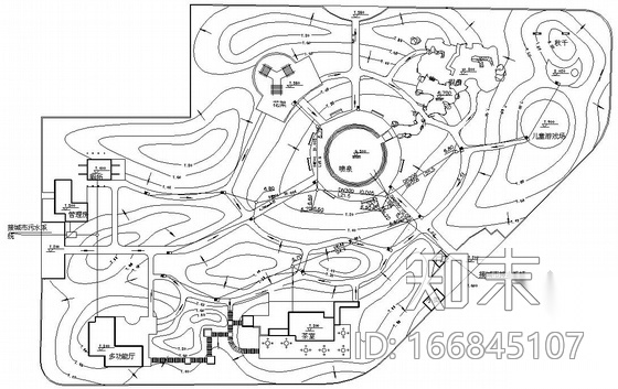 某公园排水设计图纸cad施工图下载【ID:166845107】