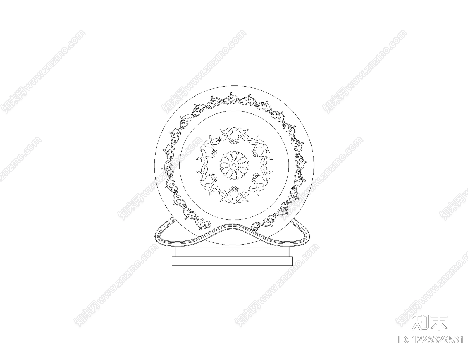 雕塑装饰构件cad施工图下载【ID:1226329531】