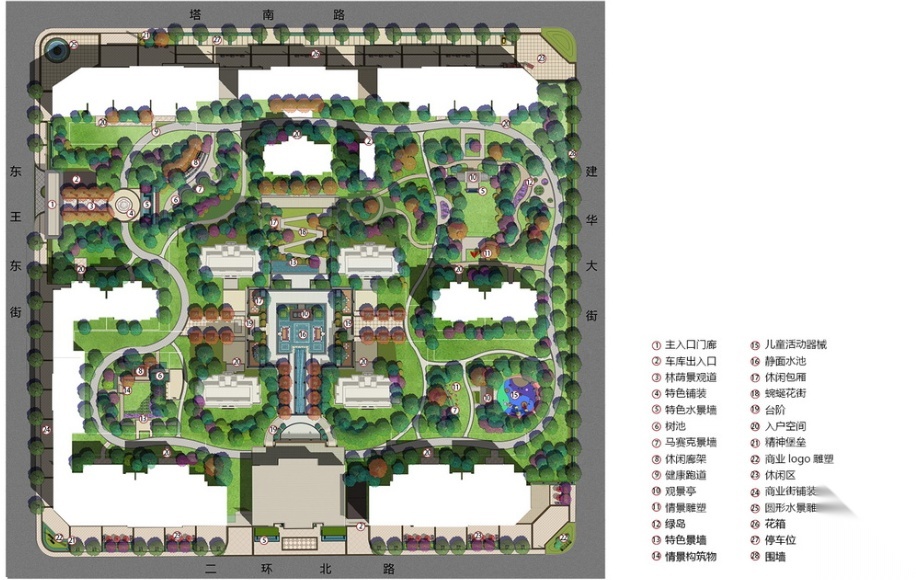 [河北]新中式新亚洲风格居住区景观设计方案施工图下载【ID:161015109】