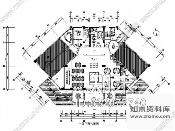 施工图福建高档国际商品房售楼处装修施工图含效果cad施工图下载【ID:532072740】