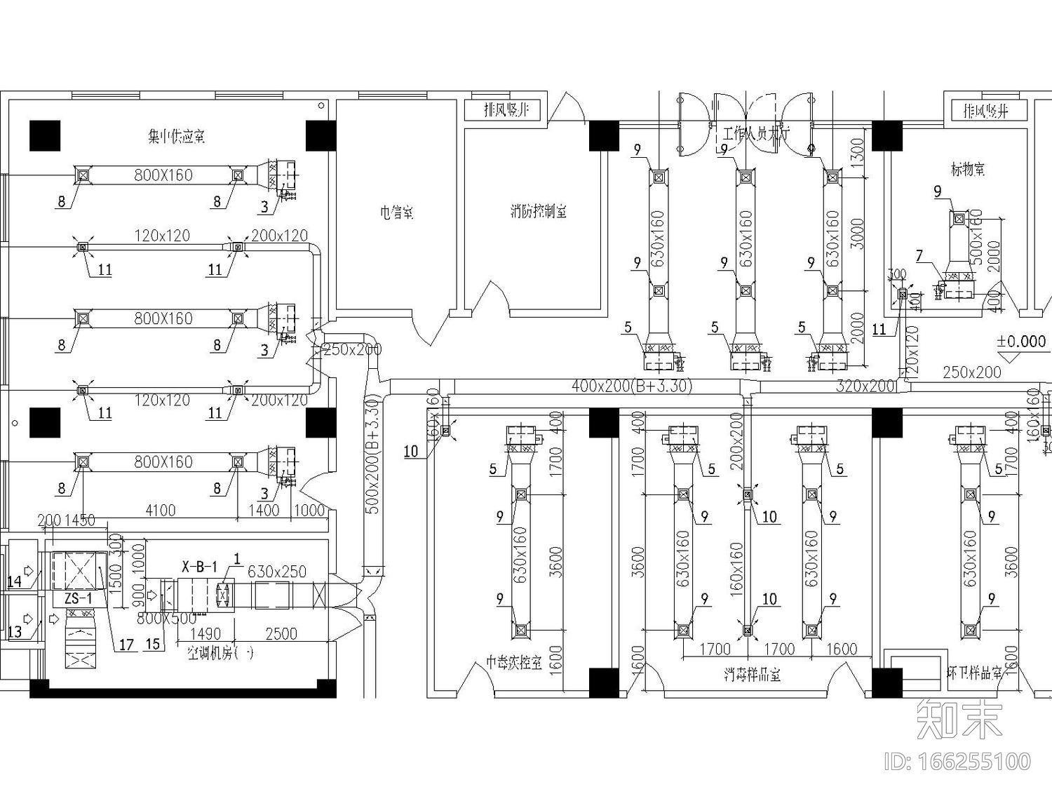 省级疾控中心实验室暧通全面施工图（舒适性空调设计、...cad施工图下载【ID:166255100】