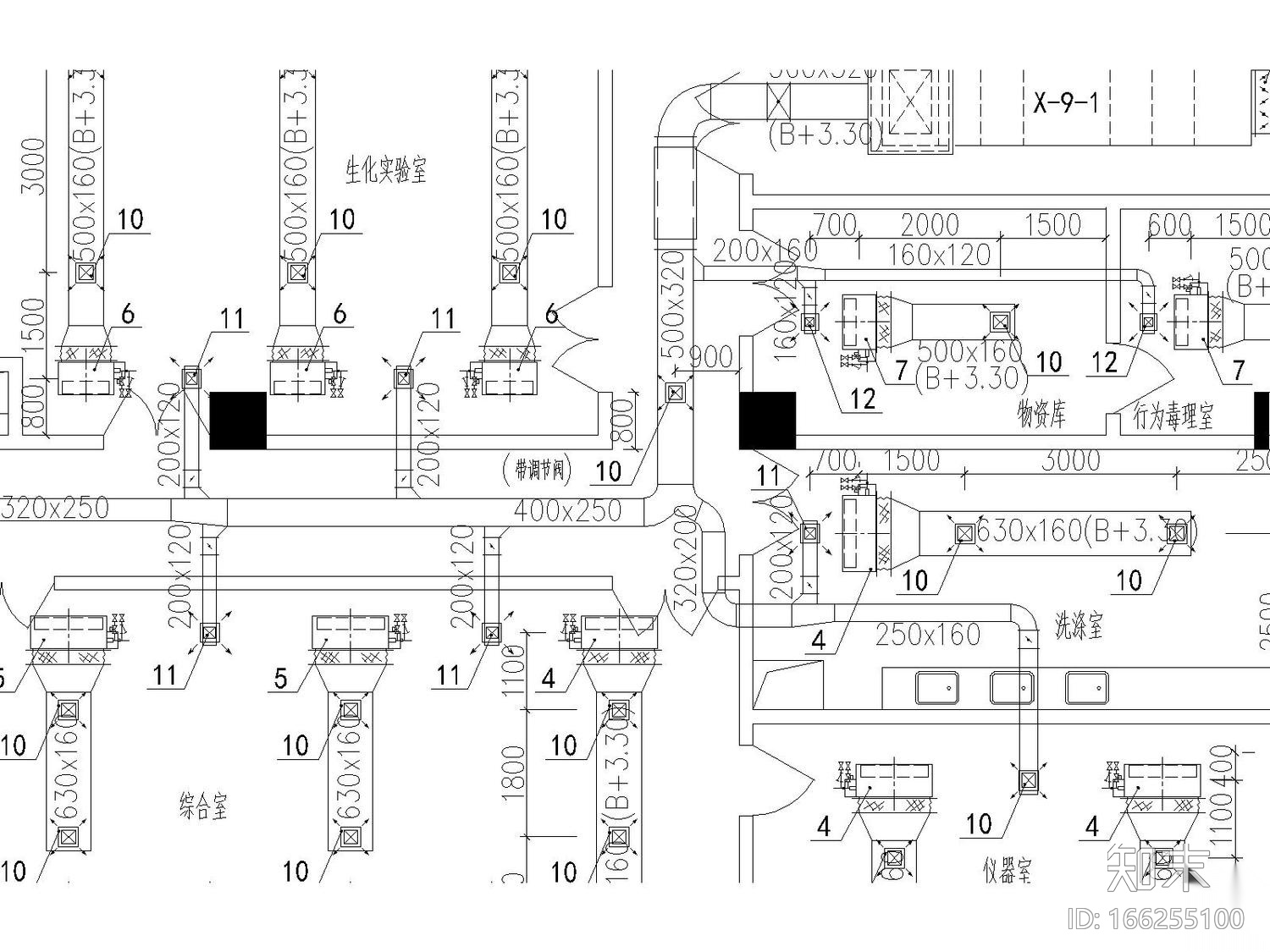 省级疾控中心实验室暧通全面施工图（舒适性空调设计、...cad施工图下载【ID:166255100】