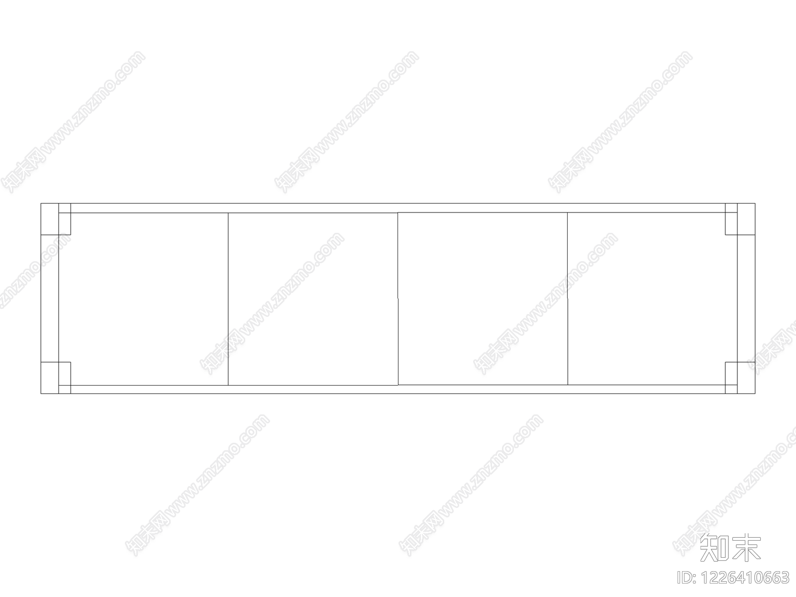 柜子平立面cad施工图下载【ID:1226410663】
