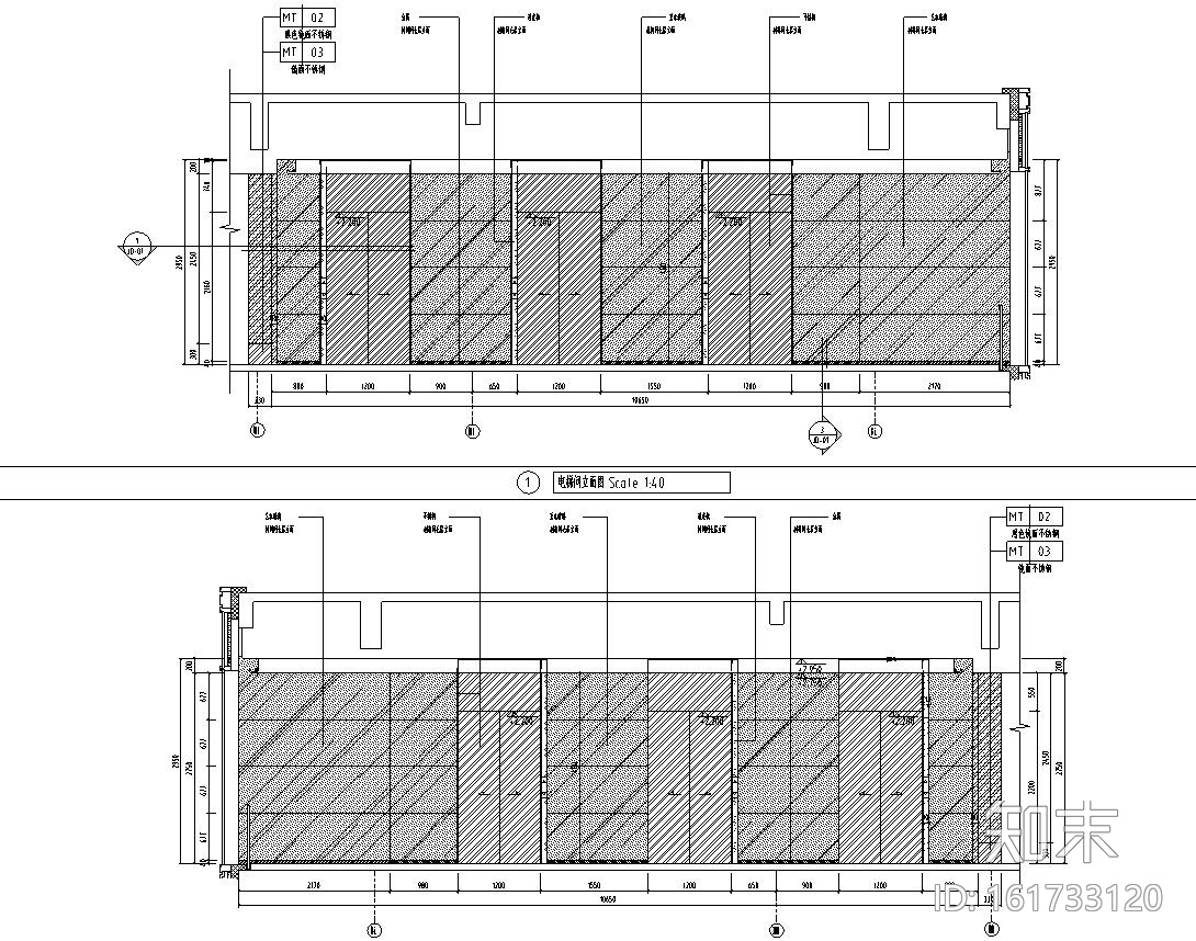 [浙江]现代办公空间装修施工图设计cad施工图下载【ID:161733120】