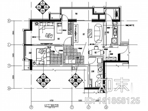 [沈阳]温馨三口之家两居室装修图（含效果）施工图下载【ID:161868126】