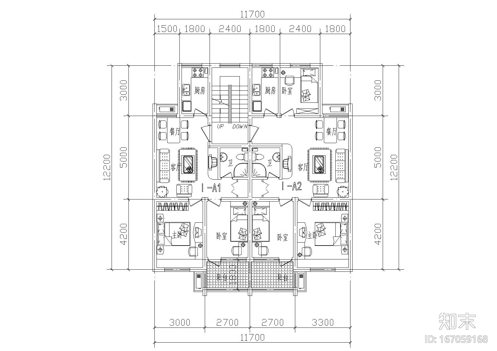 多层及高层户型平面图16套施工图下载【ID:167059168】