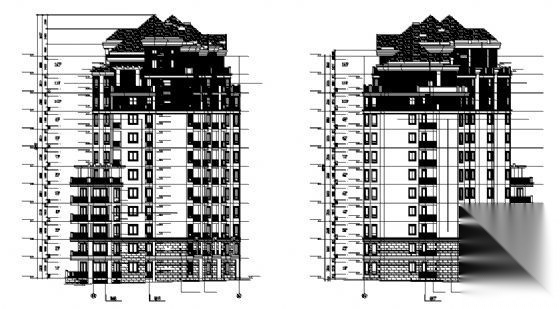 某十一层住宅楼建筑设计方案图施工图下载【ID:149851174】