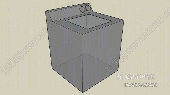 简易梅塔牌洗衣机SU模型下载【ID:626662672】