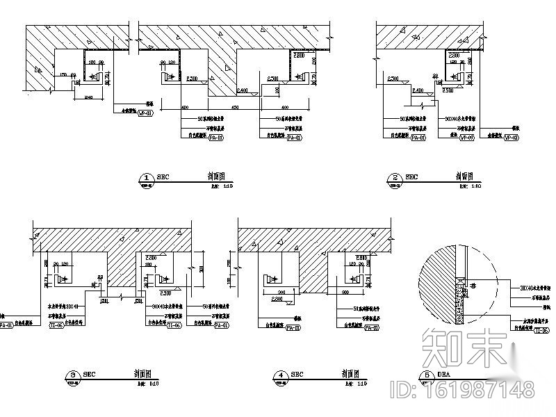 某酒店雅致包间装修图cad施工图下载【ID:161987148】