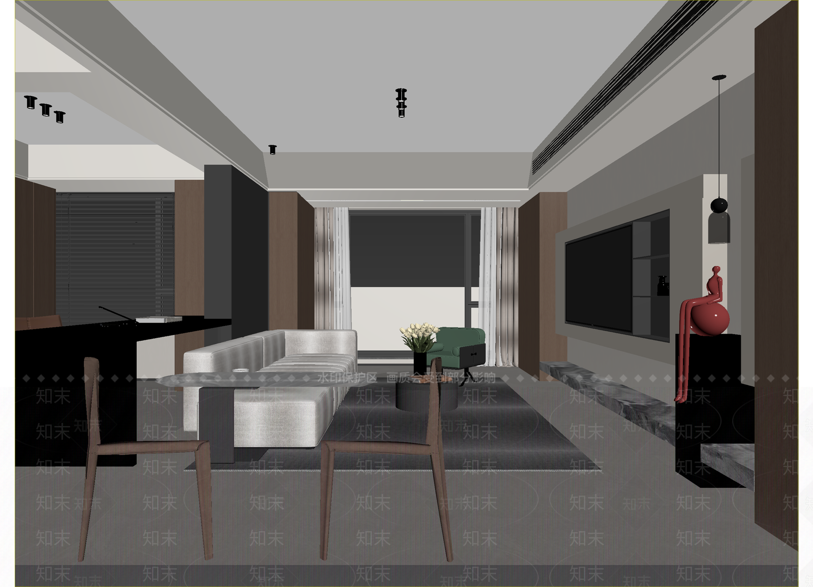 现代客餐厅3D模型下载【ID:1215168191】