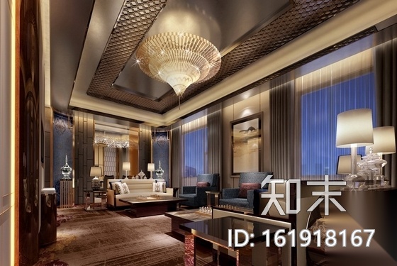 [陕西]超五星级度假酒店奢华总统套房装修施工图（含效果...cad施工图下载【ID:161918167】