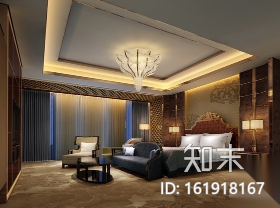 [陕西]超五星级度假酒店奢华总统套房装修施工图（含效果...cad施工图下载【ID:161918167】