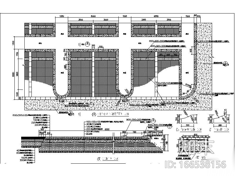 [浙江]城市中心区入口示范区部景观分施工图cad施工图下载【ID:166538156】