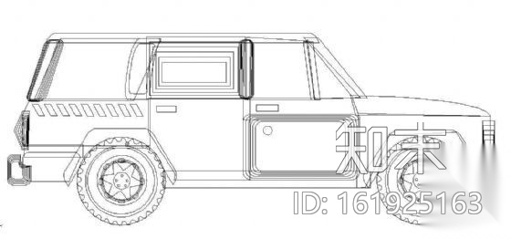 吉普车图块1.rarcad施工图下载【ID:161925163】
