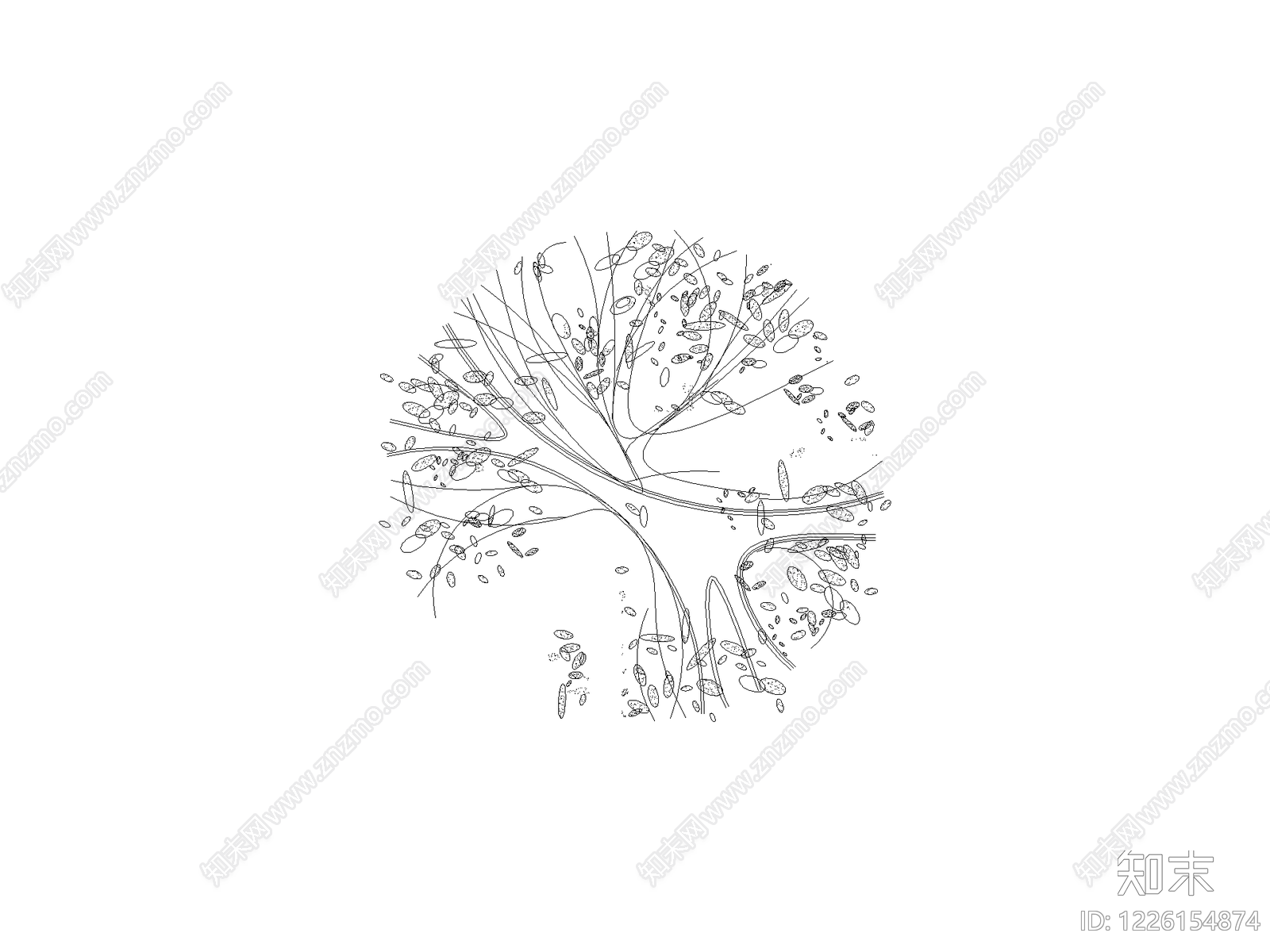 现代,新中式花CAD图纸