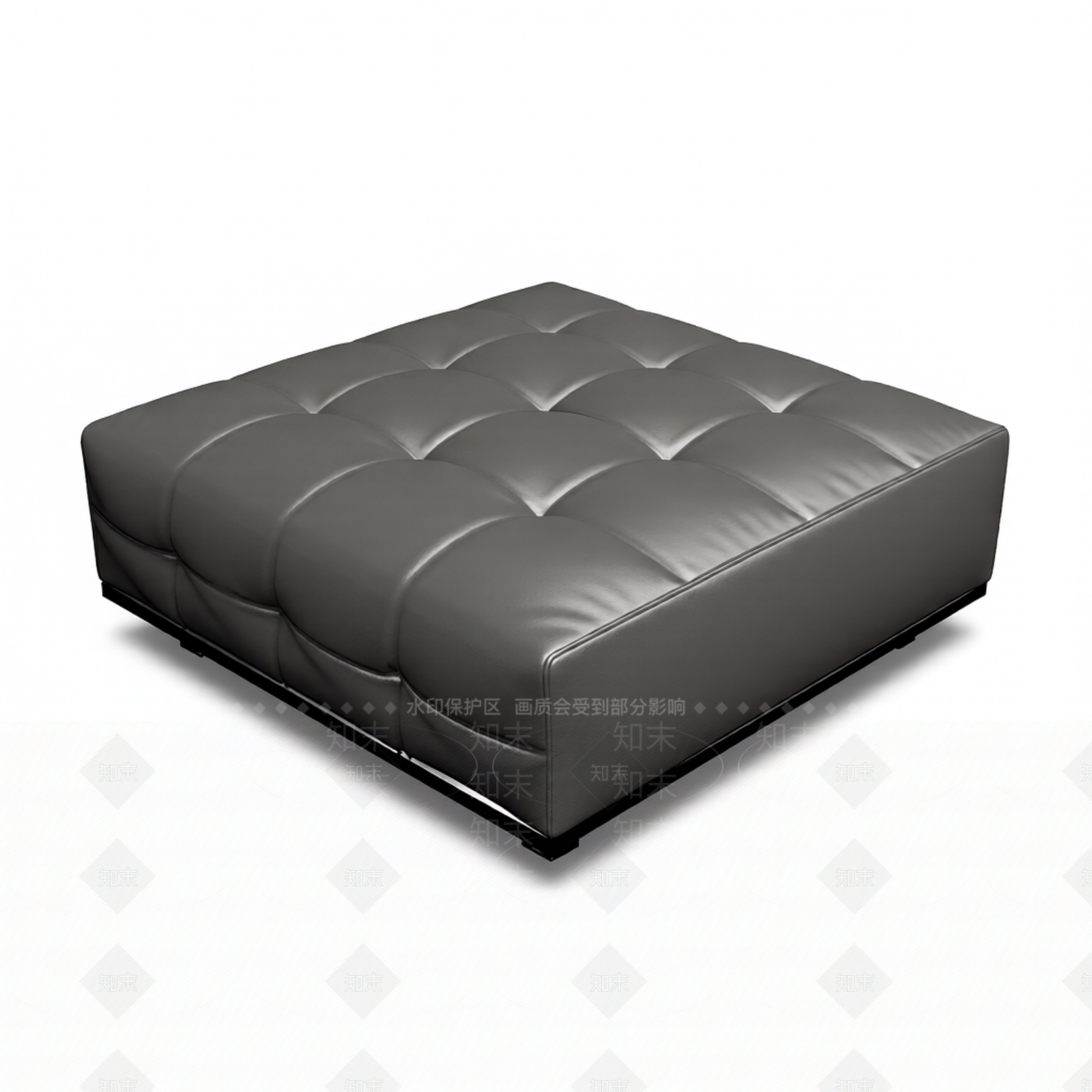 灰色皮革方形坐垫3D模型下载【ID:1206181680】