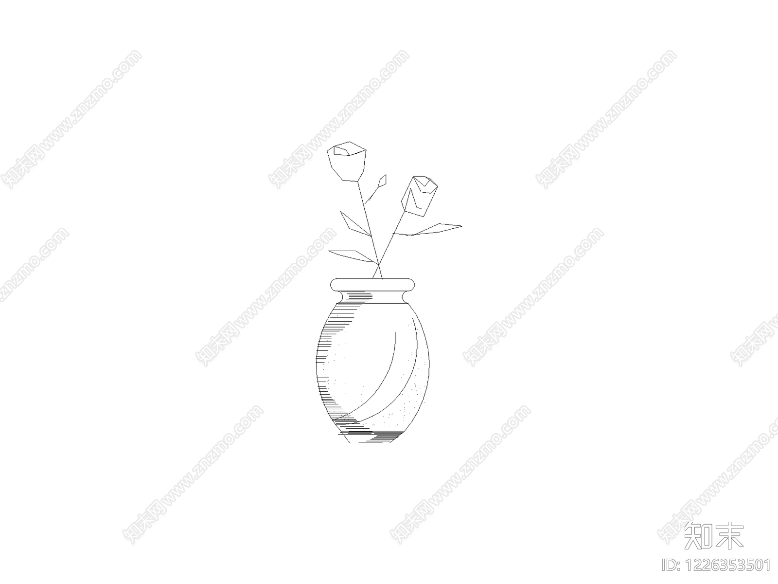 现代摆件CAD图纸