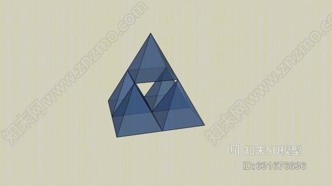 4’玻璃装饰金字塔SU模型下载【ID:631676836】