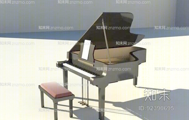 钢琴33D模型下载【ID:92390695】