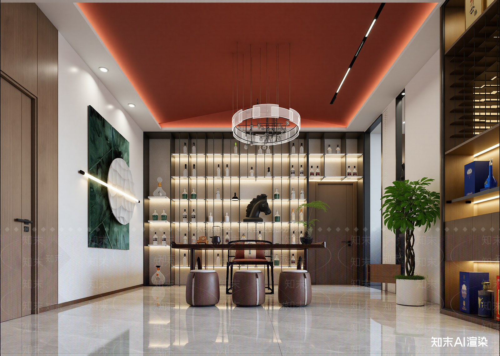 现代茶馆3D模型下载【ID:1214446248】