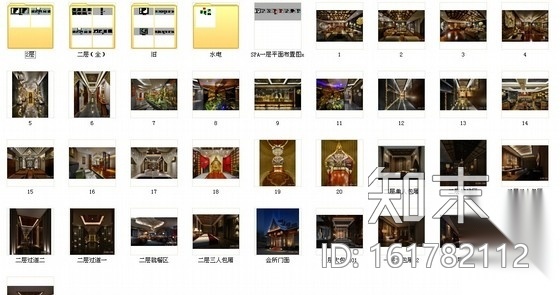 [福州]泰式风情SPA会所装修图（含效果）cad施工图下载【ID:161782112】