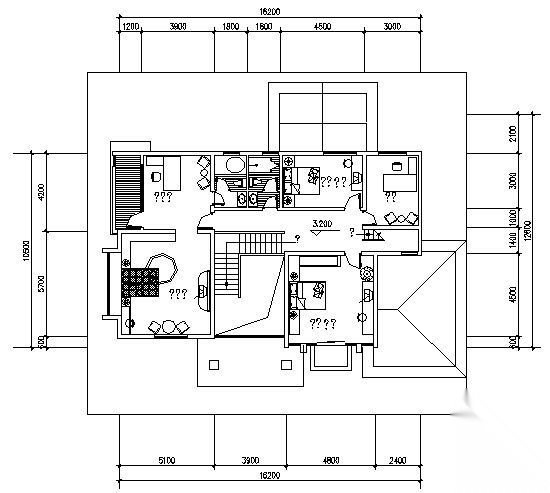某二层别墅（B2型）建筑方案图cad施工图下载【ID:149919130】