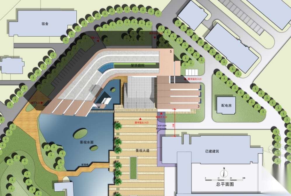 [浙江]湖州广播电视大学图书馆建筑设计方案文本+CAD+SU...cad施工图下载【ID:164863199】