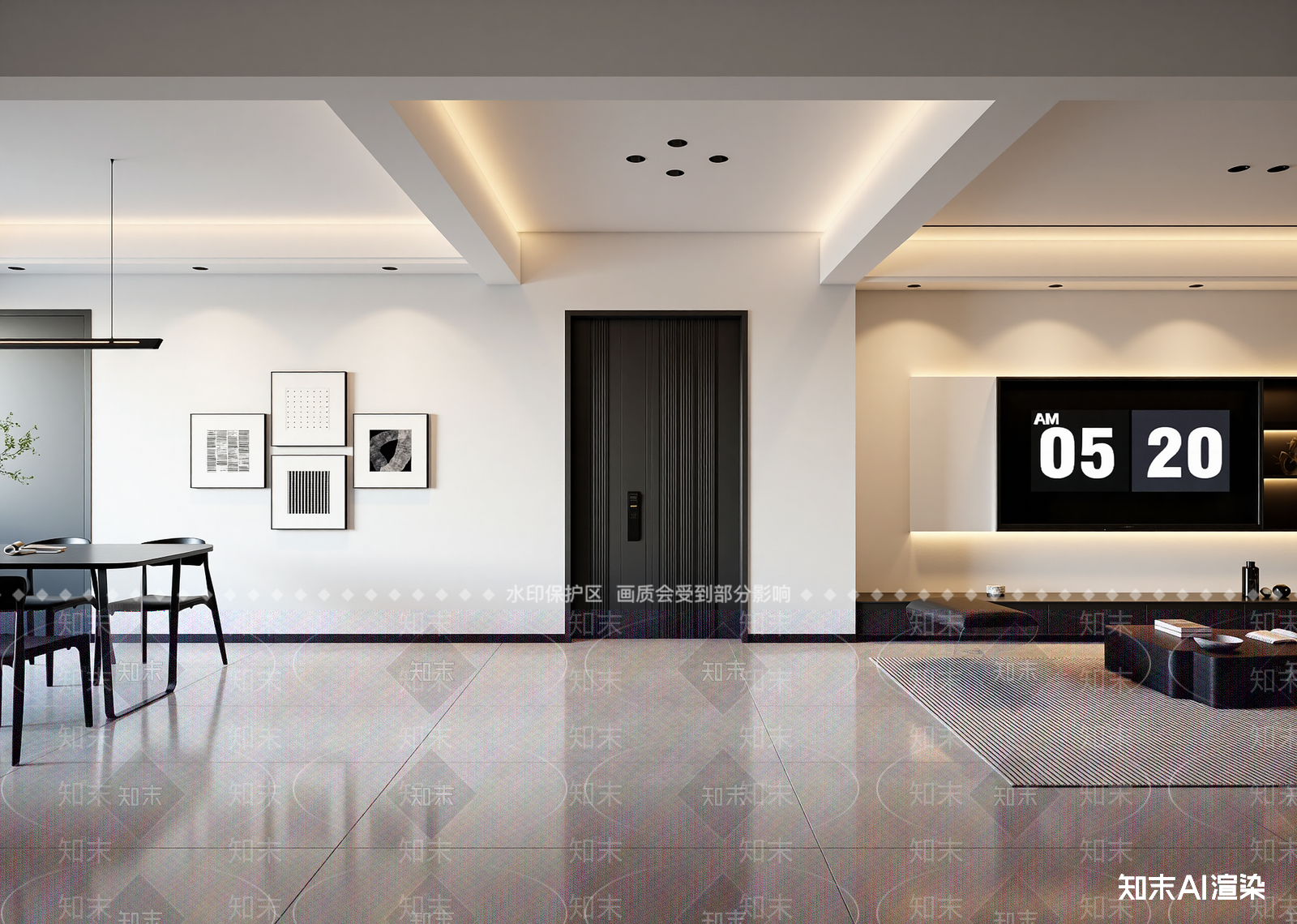 现代客餐厅3D模型下载【ID:1215194341】