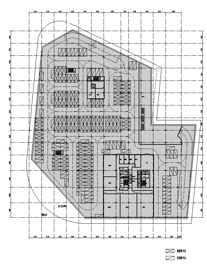 [江西]现代风格企业办公楼建筑施工图设计（CAD）cad施工图下载【ID:166442195】