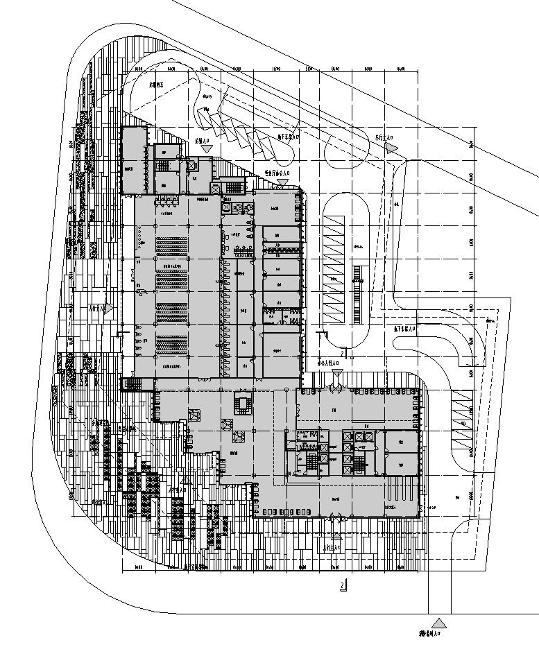 [江西]现代风格企业办公楼建筑施工图设计（CAD）cad施工图下载【ID:166442195】