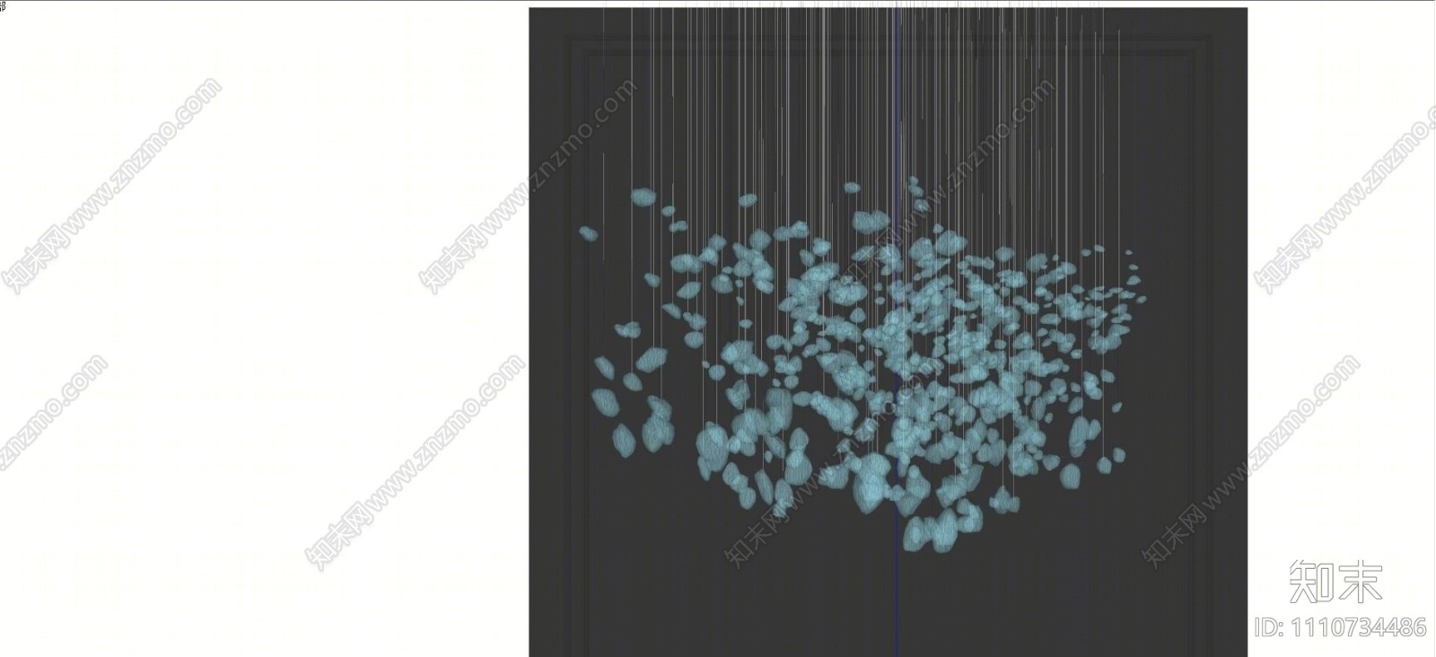 现代艺术吊灯SU模型下载【ID:1110734486】